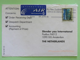 New Zealand 2001 Cover To Holland - Landscape - Cartas & Documentos