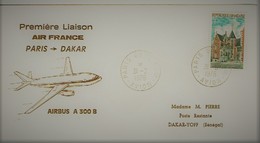 129 Air France Dakar Paris  Airbus 300 - 1960-.... Storia Postale