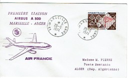 145 Air France Airbus  A300  Marseille Gare  Alger  1974 - 1960-.... Briefe & Dokumente