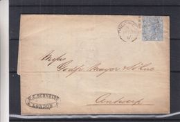 Grande Bretagne - Lettre De 1880 - Oblit London - Exp Vers Antwerpen - Planche 17 - Valeur 60 Euros - Briefe U. Dokumente