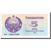 Billet, Uzbekistan, 5 Sum, 1992, 1992, KM:63a, SUP - Ouzbékistan