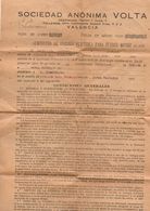 Papel De Suminstro De Energia Electrica De 1929  Valencia. - Spain