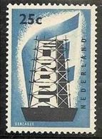 1956 Olanda Holland Nederland EUROPA CEPT EUROPE 25c. Azzurro MNH** TORRE TOWER - 1956