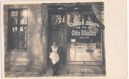 BAD DOBERAN Geschäft Conditorei Bäcker Otto Müller 31.12.1920 Nach Rehna Original Private Fotokarte Der Zeit - Bad Doberan