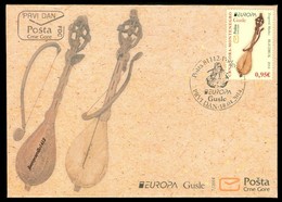 MONTENEGRO / CRNA GORA- EUROPA 2014-TEMA ANUAL " INSTRUMENTOS MUSICALES NACIONALES"- FDC De La SERIE - 2014