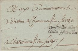 Lettre Non Datée Avec Griffe Commission Des Adm. Civiles Police Et Tribunaux - 1801-1848: Vorläufer XIX