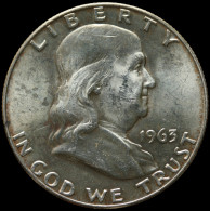 LaZooRo: USA United States 1/2 Dollar 1963 D UNC - Silver - 1948-1963: Franklin