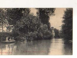 27 MUIDS Paysage Pres Du Moulin, Pecheurs A La Ligne Dans Barque - Muids