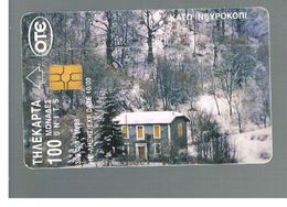 GRECIA (GREECE) -  1998-  WINTER LANDSCAPE  - USED - RIF.   136 - Seizoenen