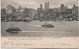 NEW YORK  SKY LINE FROM BROKLING  EN 1905 - Brooklyn