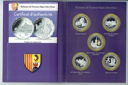 FRANCE - Collection De 5 Medailles " Richesses De Provence Alpes Cote D'azur "  En Argent Pur 999°/°° - Sammlungen