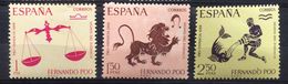 Spain, Spagne, España, Fernando Poo, 1968, Signos Del Zodiaco, MINT ** - Fernando Po