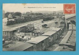 CPA 89 - Chemin De Fer Attelage Chevaux Chargement Wagons Trains Gare ARGENTEUIL 95 - Argenteuil