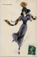 CPA Naillod Art Nouveau Femme Girl Women Circulé Mode Chapeau Skating Patins à Roulettes EA Série 108 - Naillod