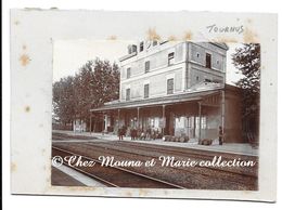 TOURNUS - LA GARE - SAONE ET LOIRE - CDV PHOTO 11 X 8 CM SUR 14 X 10 CM - Trains