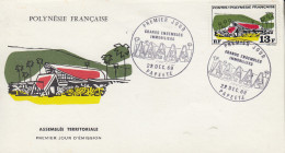 Enveloppe  FDC   1er Jour  POLYNESIE   Assemblée  Territoriale    1969 - FDC