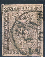 Parma 1852 SA N. 3 C. 15 Rosa, Usato, Ottimi Margini, 1° Scelta, Firma A. Diena, Cat. € 160 - Parme