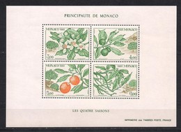 Monaco 1991 Yvertn° Bloc 54 *** MNH  Cote 12,50 Euro Flora Les 4 Saisons De L'oranger - Bloques