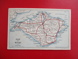 CPA ROYAUME UNI ISLE DE WIGHT PLAN CARTE - Andere & Zonder Classificatie