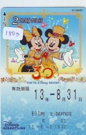 Carte Prépayée Japon * DISNEY * MICKEY & MINNIE (1803) 2 DAY PASS * ADULT  * JAPAN PREPAID CARD - Disney