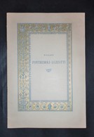 Biglietto, Ode Dedicata Agli Sposi - Nozze Pontremoli-Luzzatti - Venezia 1895 - Unclassified