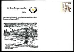 Bund PU114 C2/007 Privat-Umschlag INNKAI SEILFÄHRE PASSAU 1979 - Enveloppes Privées - Neuves