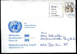 Bund PU114 C2/008 Privat-Umschlag UNO Passau Gebraucht 1979 - Buste Private - Usati