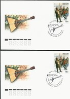 RUSIA/ RUSSIA/ RUSSIE/ RUSSLAND- EUROPA 2014-  "NATIONAL MUSICAL INSTRUMENTS"-  2 FDC'S: MOSCOW And  ST.PETERSBURG - 2014