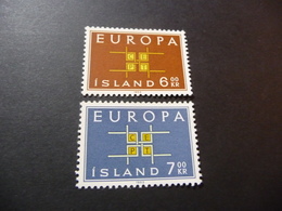 TIMBRES   ISLANDE     1963    N  328 / 329  COTE  1,50  EUROS      NEUFS  LUXE** - Unused Stamps