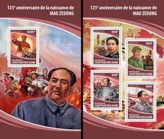 Centrafrica 2018, Mao, 4val In BF+BF - Mao Tse-Tung