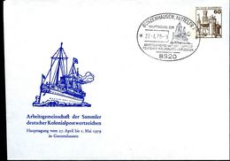 Bund PU114 D2/007 Privat-Umschlag KAISERJACHT SMS HOHENZOLLERN Gunzenhausen 1979  NGK 5,00 € - Enveloppes Privées - Oblitérées