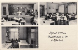 Meuhlheim Germany Hotel Kilian Interior Views Bedroom Dining Room, C1950s Vintage Postcard - Mühlheim