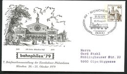 Bund PU114 D2/016 Privat-Umschlag ALTER BAHNHOF MÜNCHEN Sost.1979  NGK 4,00 € - Private Covers - Used