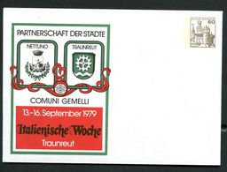 Bund PU114 D2/022 Privat-Umschlag WAPPEN NETTUNO TRAUNREUT  1979 - Enveloppes Privées - Neuves