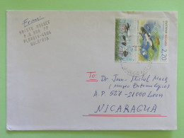 Bulgaria 2016 Cover To Nicaragua - Bird Stork Teledetection - Lettres & Documents