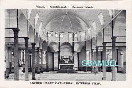 Oceanie, Visale Guadalcanal Salomon Islands, Sacred Heart Cathedral Interior View. - (voir Scan). - Islas Salomon