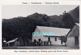 Oceanie, Visale Guadalcanal Salomon Islands, Boys Dormitory, School House, Printing Press And Power House - (voir Scan). - Salomon