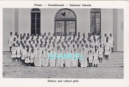 Oceanie, Visale. - Guadalcanal. - Salomon Islands. Sisters And Scool Girls - (voir Scan). - Salomon