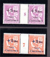 Alexandrie N°81,82 Paires Avec Milésime N* TB Cote 250 Euros !!!RARE - Unused Stamps