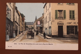 IGNY (91) - LA RUE DE VERSAILLES ET LE COIN DE LA RUE DU MOULIN - Igny