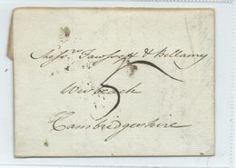 Letter To Cambridgeshire Dated 1795 Bishop Mark. Pre-stamp Postal History - ...-1840 Vorläufer