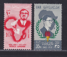 EGYPTE N°  542, AERIENS N° 87 ** MNH Neufs Sans Charnière, TB (D6364) Patrice Lumumba - 1962 - Nuevos