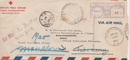 USA  LETTRE POUR LE TCHAD  1941  CENSUREE  CROIX ROUGE  CACHET D'ARRIVEE - Storia Postale