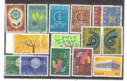 ISLAND / Islande EUROPA CEPT, 1960 - 1973 Collection De 16 Timbres Neufs ** / MNH / Obl, TB Cote 18 Euros - Colecciones