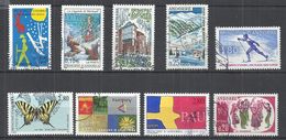 TEN AT A TIME - SPANISH ANDORRA - LOT OF 10 DIFFERENT COMMEMORATIVE 2 - USED OBLITERE GESTEMPELT USADO - Gebruikt