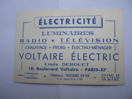 VOLTAIRE ELECTRIC Louis Derouet 10 Bd Voltaire Paris XI Radio Télévision Luminaires - Electricité & Gaz