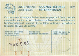 REPLY COUPON REPONSE.   PARIS 96   /  23 - Antwortscheine