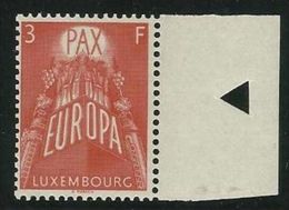 1957 Lussemburgo Luxembourg EUROPA CEPT EUROPE 3 Fr. MNH** Con Bordo SOGGETTI DIVERSI - 1957