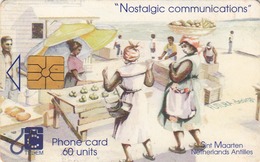 ANTILLES St.MAARTEN - Market Place , 60 U, 1997, Used - Antillen (Niederländische)