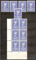 1958 Belgio Belgium EUROPA CEPT EUROPE 11 Valori 5f MNH** Colomba Dove - 1958